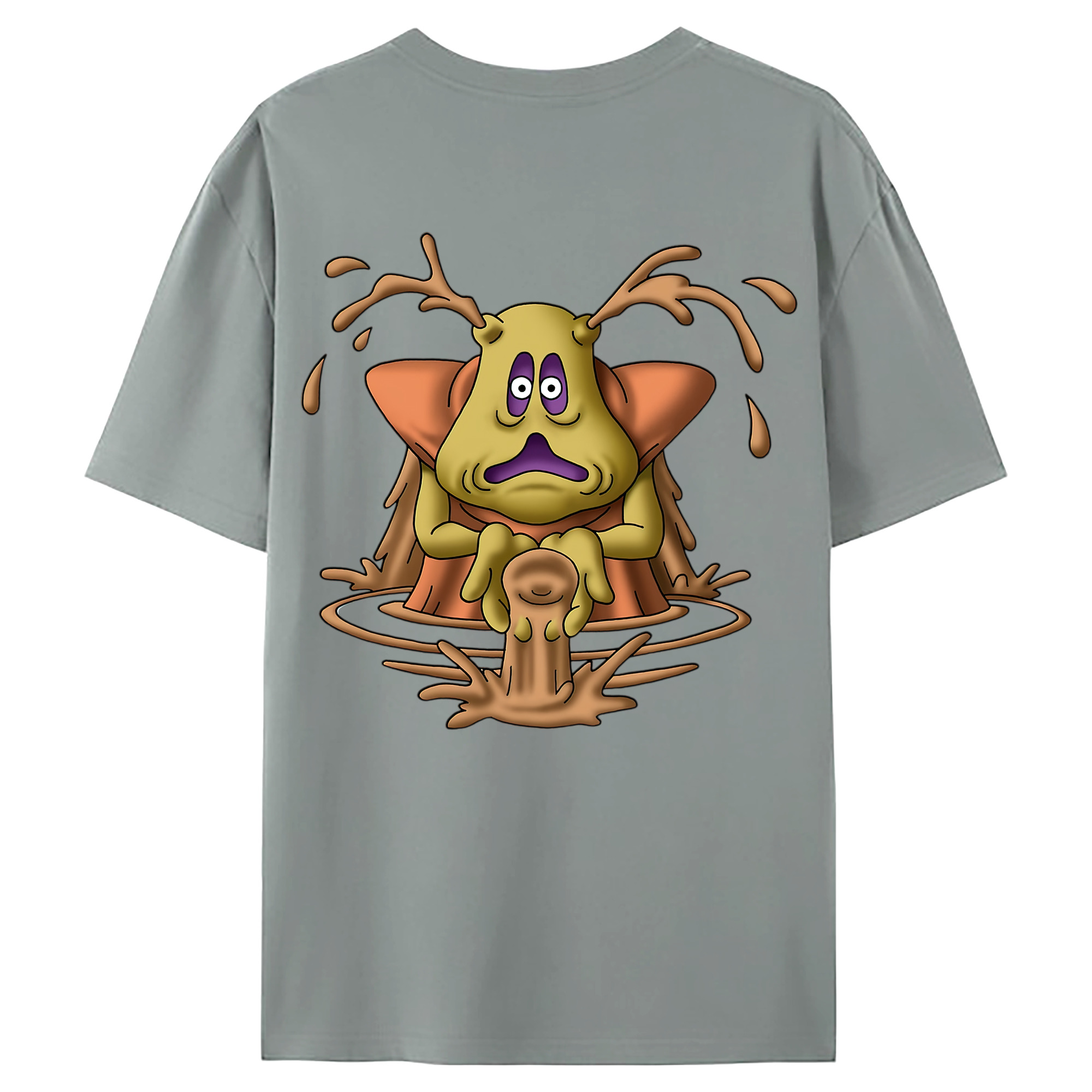 （画像用） ドラゴンクエスト Doragon Kuesuto Dragon Quest 綿100％ メンズ半袖Tシャツ（バックプリント） 通気性